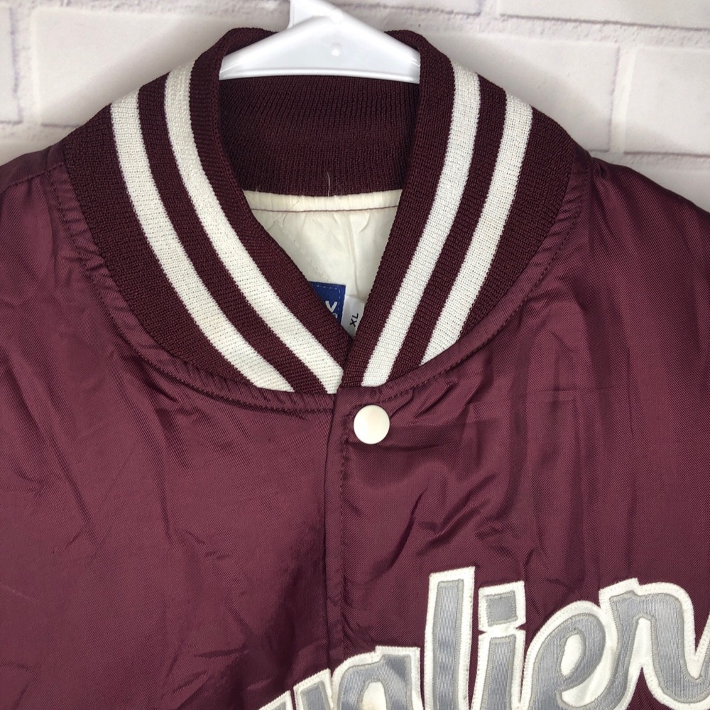 Source Unknown Maroon Cavaliers Baseball Jacket - image 4